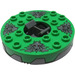 LEGO Flaches Silber Ninjago Spinner mit Bright Green oben und Stone Heads (98354)