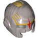 LEGO Flat Silver Nova Corps Helmet with Red Star and Gold Markings (17467)