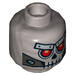 LEGO Flat Silver Robo Skeleton Minifigure Head (Recessed Solid Stud) (16125 / 47625)