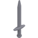 LEGO Flat Silver Sword with Pointed Tip with Thick Crossguard (18031)