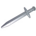 LEGO Flat Silver Sword with Pointed Tip with Thin Crossguard (98370)