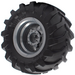 LEGO Effen zilver Tyre Tractor Dia. 56 x 26 with Wheel Rim Ø30 x 20 with No Pinholes, with Reinforced Rim