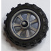 LEGO Flaches Silber Wheel Rim Ø14.6 x 6 with Spokes and Stub Axles with Tire Ø 20.9 X 5.8  Offset Tread