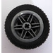 LEGO Flat sølv Wheel Rim Ø30 x 20 with No Pinholes, with Reinforced Rim with Tire, Low Profile, Wide Ø43.2 X 22 ZR