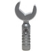 LEGO Flaches Silber Wrench mit Open Ende 3 Rippen Griff