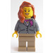 LEGO Flatbed Truck Female met Dark Oranje Haar minifiguur