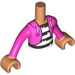 LEGO Huidskleurig Gabby met Zwart Striped Top Friends Torso (73161 / 92456)