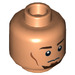 LEGO Flesh Head with Goatee and Smile (Recessed Solid Stud) - Dark Brown Eyebrows (3626 / 20341)