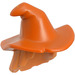 LEGO Chair Cheveux Mi-Longs avec Orange Sombre Witch Chapeau (20606 / 88085)