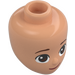 LEGO Flesh Minidoll Head with Brown Eyes and Closed Mouth (92198 / 104533)