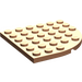 LEGO Flesh Plate 6 x 6 Round Corner (6003)