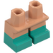 LEGO Fleisch Kurze Beine mit Turquoise Feet (37679 / 41879)