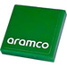 LEGO Tile 2 x 2 with Aramco Sticker with Groove