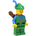 LEGO Forestman with Blue Collar, Green Hat, Blue Feather Minifigure