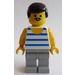 LEGO Freestyle Figur mit Striped oben Minifigur