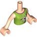 LEGO Friends Olivia, Dark Purple Skirt, Lime Top with Heart Electron Orbitals Friends Torso (92456)