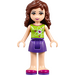 LEGO Friends Olivia, Dark Viola Gonna, Lime Superiore con Cuore Electron Orbitals Minifigure