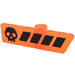 LEGO Gameplayer Label with Black Skull and Stripes Pattern