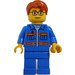 LEGO Garage Worker med Blå Jakke Minifigur