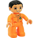 LEGO Garbage man Duplo Figure with Brown Eyes