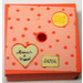 LEGO Gift Parcel avec Film Charnière avec Heart et Salmon Autocollant (33031)