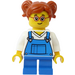 LEGO Girl im Blau Overalls Minifigur