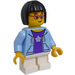 LEGO Flicka i Bright Ljus Blå Jacka Minifigur