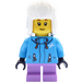 LEGO Girl im Dark Azure Jacket Minifigur