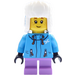 LEGO Flicka i Mörk Azure Jacka Minifigur