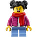 LEGO Girl dans Dark Pink Jacket Figurine