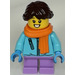 LEGO Girl in Medium Azure Jacket minifiguur