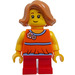 LEGO Girl dans Orange Shirt Figurine