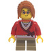 LEGO Pige i Rød Sweater Minifigur