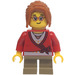 LEGO Girl im rot Sweater Minifigur