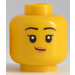 LEGO Girl Minifigure Head with Smirk (Recessed Solid Stud) (3626)