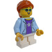 LEGO Girl (Open Hoodie over Purple Shirt) Minifigur