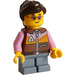 LEGO Girl - Reddish Brown Zipper Jacket Minifigure