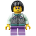 LEGO Girl with Aqua Jacket Minifigure