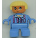 LEGO Girl mit Blau oben Duplo Zahl