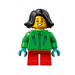 LEGO Mädchen mit Leuchtendes Grün Jacke und Dunkles Türkis Hände Minifigur