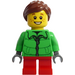 LEGO Girl mit Bright Green Jacket Minifigur