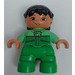 LEGO Girl mit bright green Beine und oben Duplo Abbildung