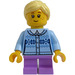 LEGO Girl with Bright Light Blue Sweater Minifigure