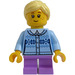 LEGO Girl met Bright Light Blauw Sweater minifiguur