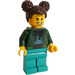 LEGO Meisje met Donkergroen Jasje, Minifiguur