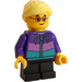 LEGO Mädchen mit Dark Lila Jacke Minifigur