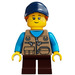 LEGO Girl met Dark Tan Vest minifiguur