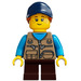 LEGO Mädchen mit Dunkles Beige Weste Minifigur