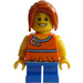 LEGO Girl with Orange Flowery Blouse Minifigure