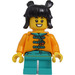 LEGO Girl mit Orange oben Minifigur
